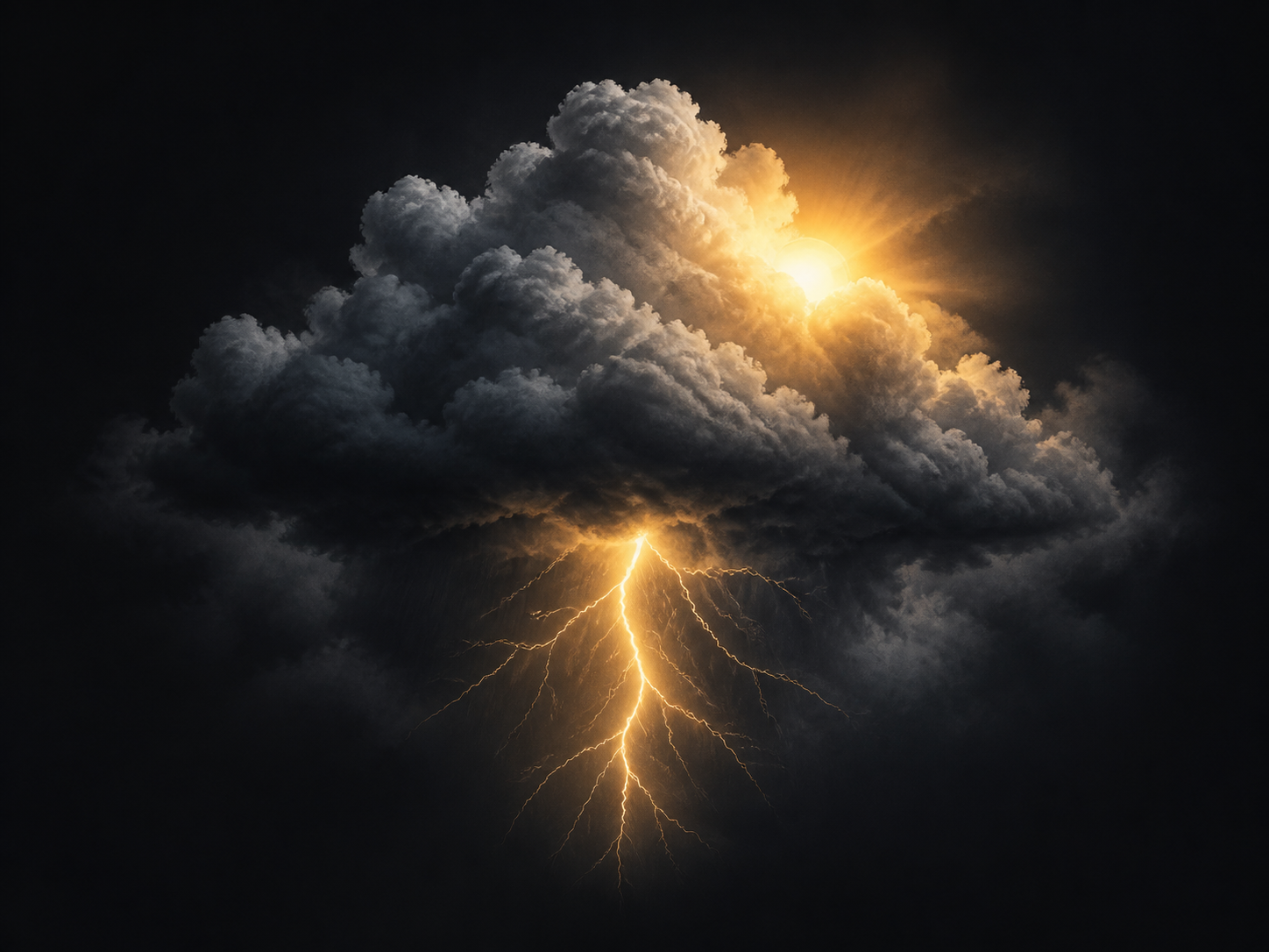 Storm cloud with lightning